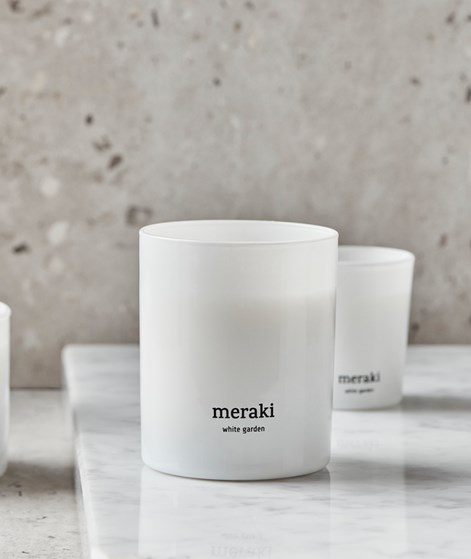 MERAKI White Garden Durftkerze Weiß