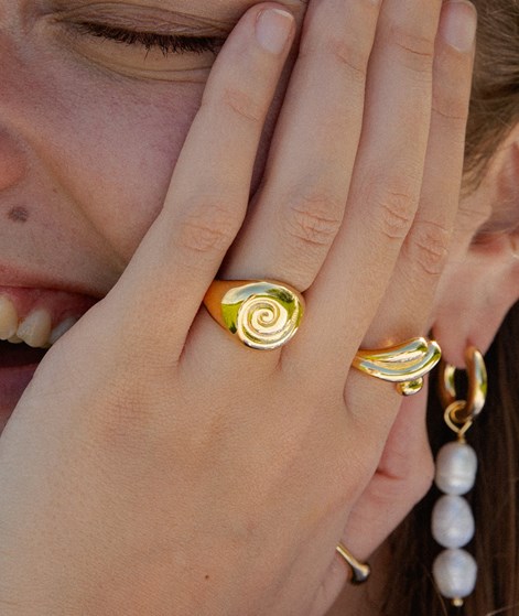 KAUF DICH GLÜCKLICH Ring Spirale Gold
