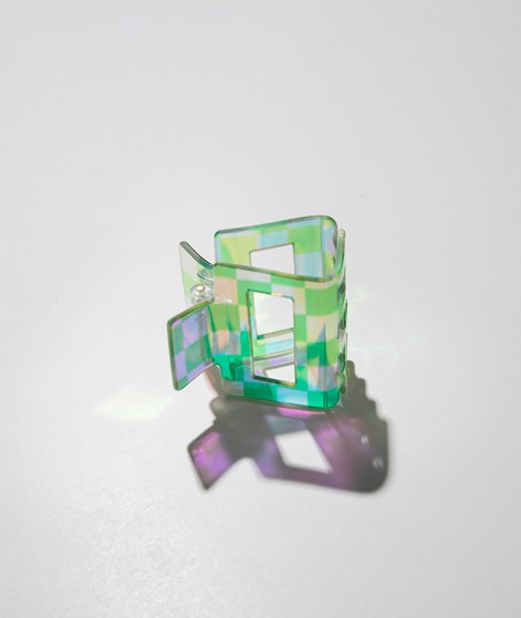 EBBA Haarclip Grün gemustert