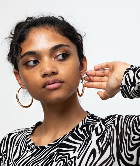 EBBA Offene Creolen Ohrringe Gold