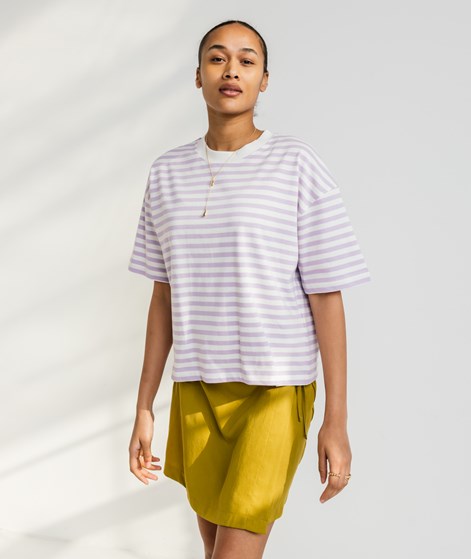 KAUF DICH GLÜCKLICH T-Shirt Weiß Flieder aus Bio-Baumwolle