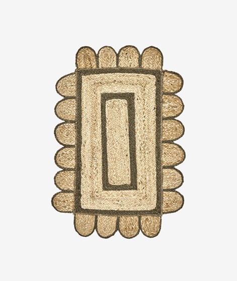 HOUSE DOCTOR HDDenta Teppich Grün/Braun gemustert