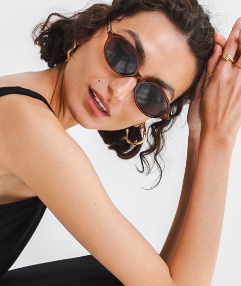 POOL Sonnenbrille Oval Braun