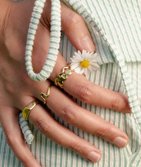 KAUF DICH GLÜCKLICH Verschmolzene Kreise Ring Gold