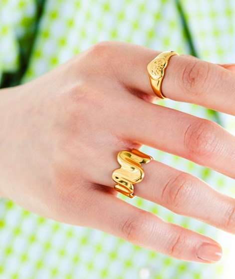 KAUF DICH GLÜCKLICH Welliger Ring Gold