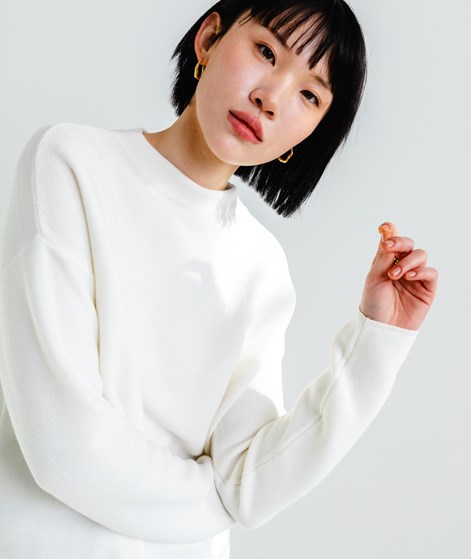 ARMEDANGELS Merinaa Links Pullover Cremeweiß