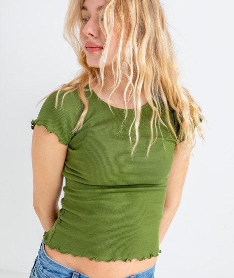 JAN N JUNE Ren Rib T-Shirt Grün