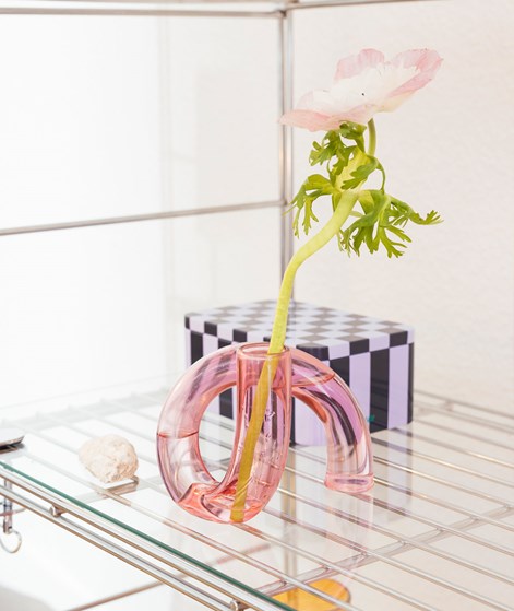 YUKU Vase Gebogen (12x12x12cm) Rosa