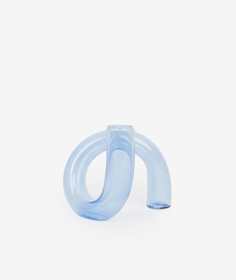 YUKU Vase Gebogen (12x12x12cm) Blau