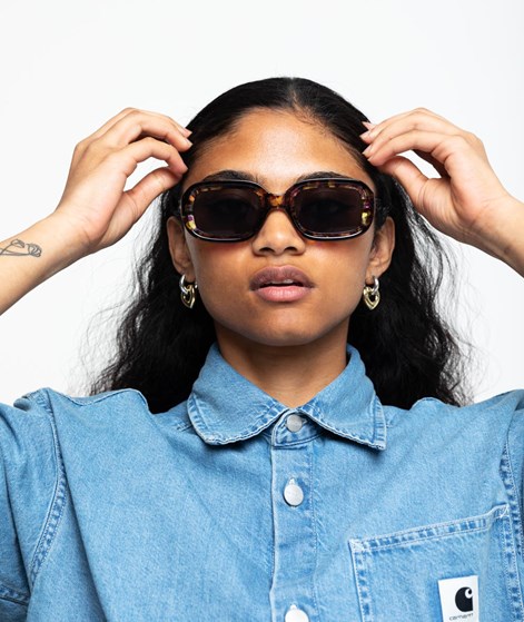 POOL Schmale Sonnenbrille Schwarz & Gelb