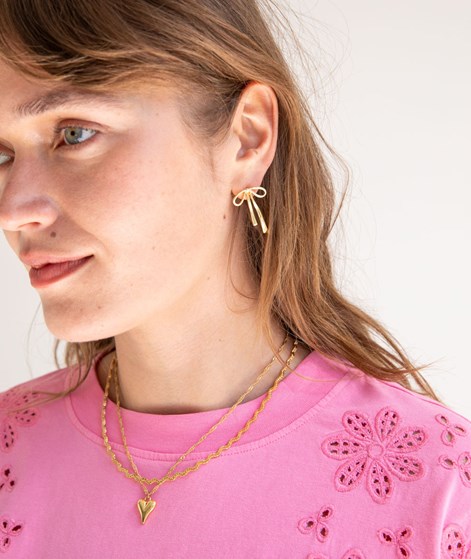 EBBA Schleifenstecker Ohrringe Gold