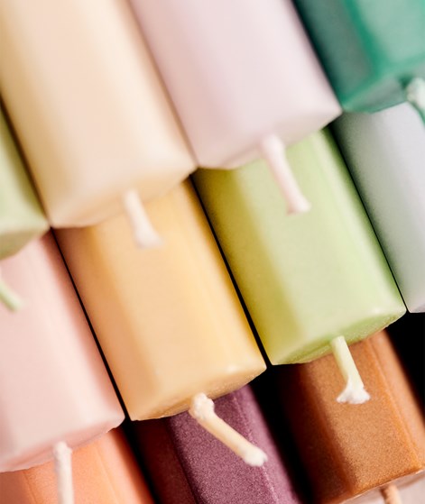 HAY Hexagon (4er-Set) Kerze Pastell mehrfarbig