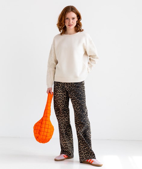 VILA VIMaldea Flower Sweater Cremeweiß