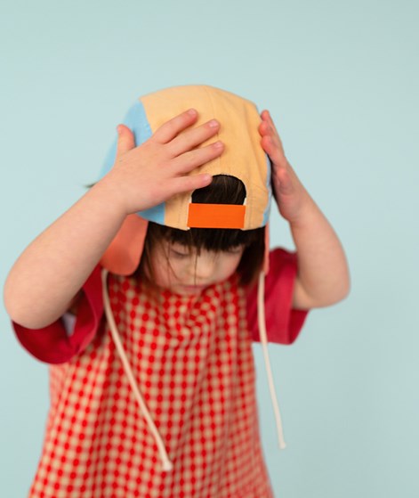 NEW KIDS IN THE HOUSE Wolly Mütze Orange/Hellblau mehrfarbig