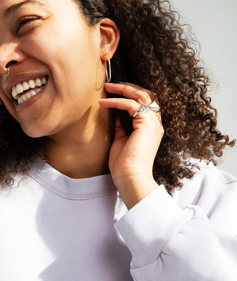 KAUF DICH GLÜCKLICH Feine Creol Ohrringe Silber