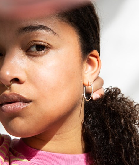 KAUF DICH GLÜCKLICH Creolen Klein Ohrringe Silber