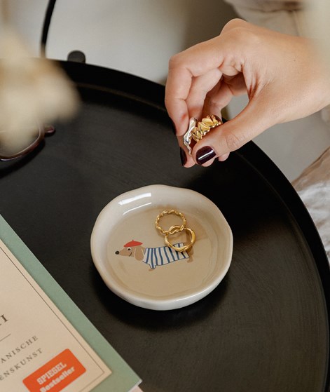YUKU Schmuck Teller Dackel