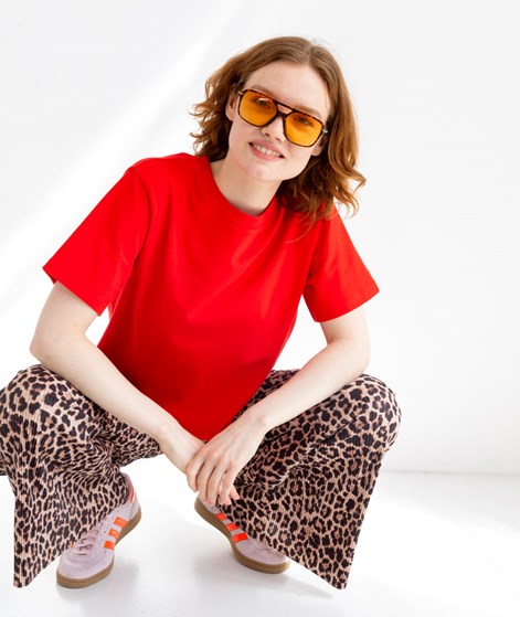 KAUF DICH GLÜCKLICH Sommerliches T-Shirt Rot aus Bio-Baumwolle