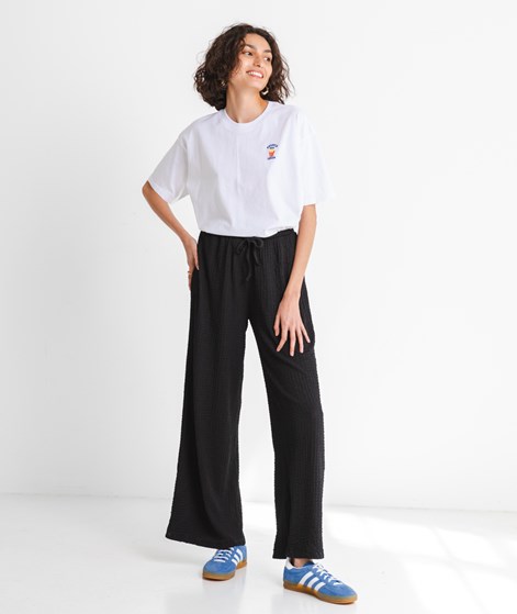 KAUF DICH GLÜCKLICH Waffelstruktur Hose Schwarz