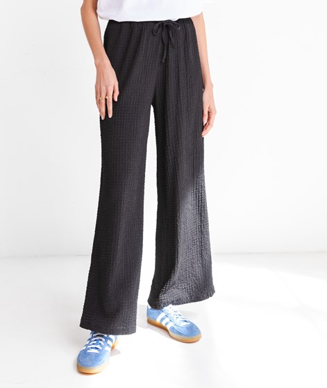 KAUF DICH GLÜCKLICH Waffelstruktur Hose Schwarz