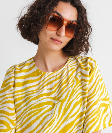 KAUF DICH GLÜCKLICH Bluse Zebramuster Gelb