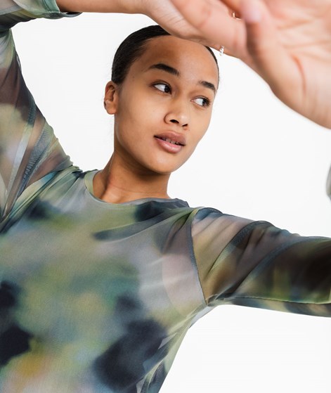 KAUF DICH GLÜCKLICH Longsleeve mehrfarbig tranpsarent aus recyceltem Polyester