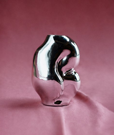 HKLIVING Gleam small Vase  Silber