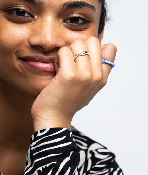 KAUF DICH GLÜCKLICH Gewellter Ring Silber