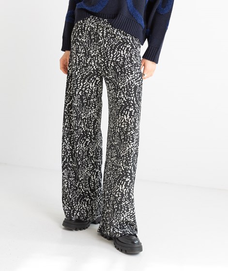 KAUF DICH GLÜCKLICH gemusterte Hose Schwarz aus recyceltem Polyester