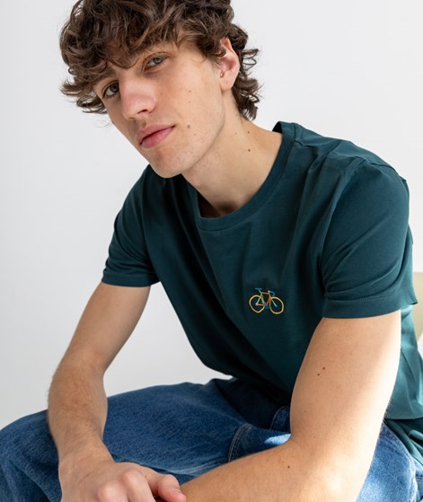 KAUF DICH GLÜCKLICH T-Shirt Racing Bike Petrolgrün