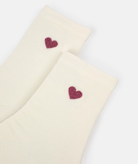 KAUF DICH GLÜCKLICH Socke Herz Pink Glitzer (Gr. 36-41) aus Bio-Baumwolle