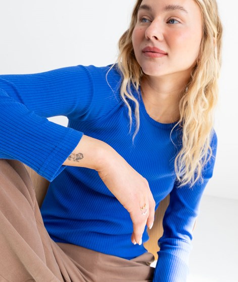 KAUF DICH GLÜCKLICH Longsleeve Blau aus Bio-Baumwolle