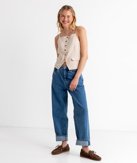 YAS YASTunni Waistcoat Top Beige