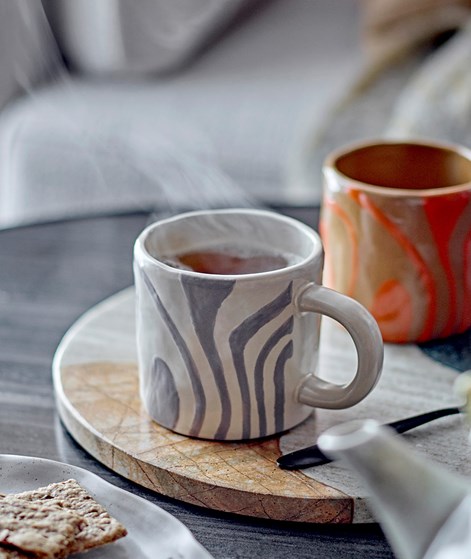 BLOOMINGVILLE Ninka Tasse Grau gemustert