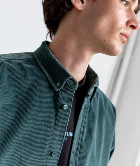 KAUF DICH GLÜCKLICH Hemd Dunkel Mint aus Bio-Baumwolle