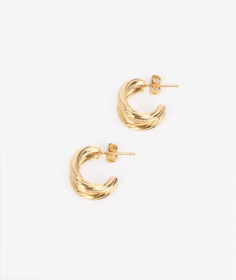 KAUF DICH GLÜCKLICH Doppelte Ohrringe Gold