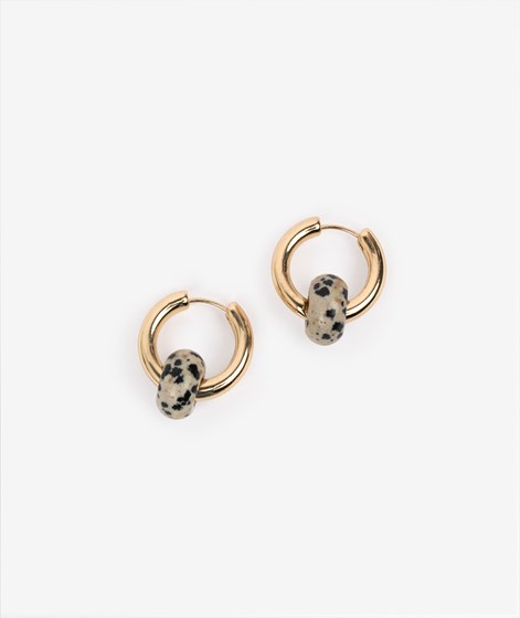 EBBA Ohrringe Getupfter Steinanhänger Gold