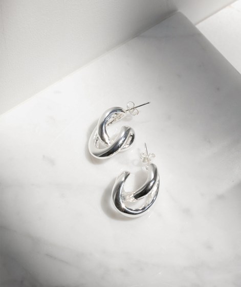 EBBA Ohrringe Verschlungenes Design Silber