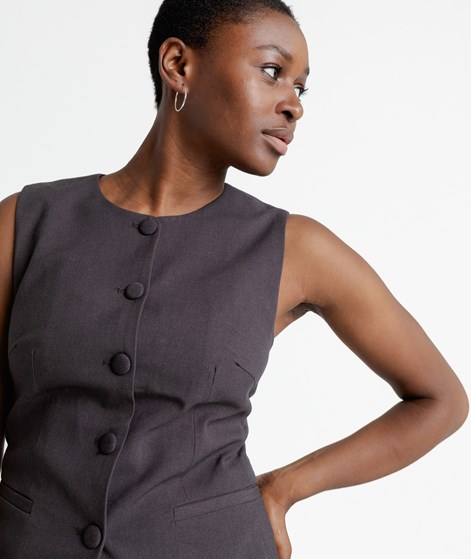 VILA VIAmoi Weste Dunkelgrau