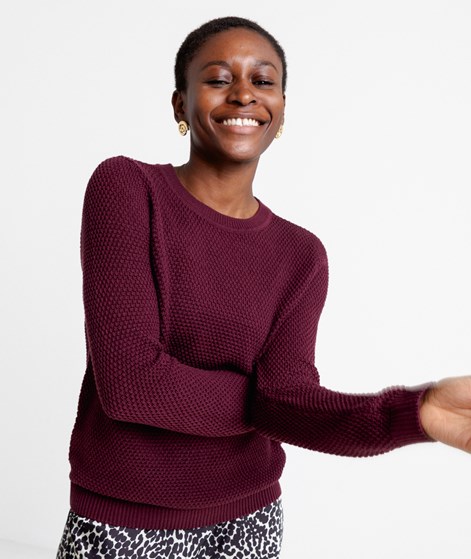 VILA VIDalo O-Neck Pullover Dunkelrot