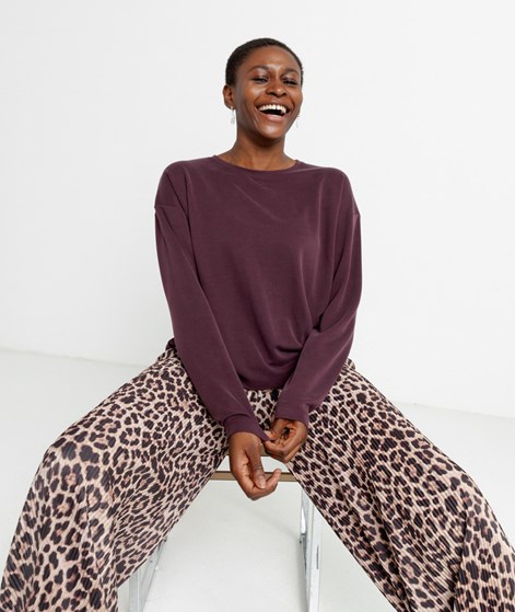 KAUF DICH GLÜCKLICH Longsleeve Pflaume aus Modal (TENCEL™)