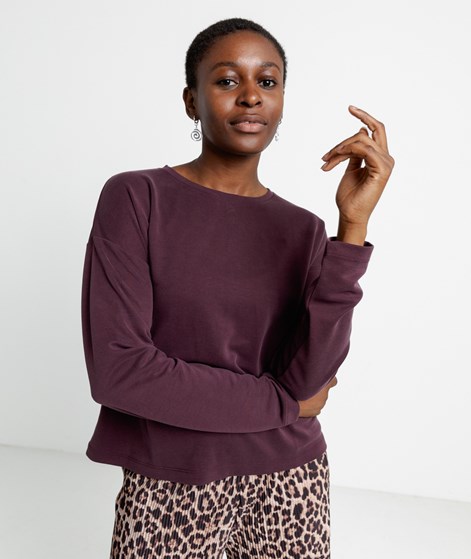 KAUF DICH GLÜCKLICH Longsleeve Pflaume aus Modal (TENCEL™)