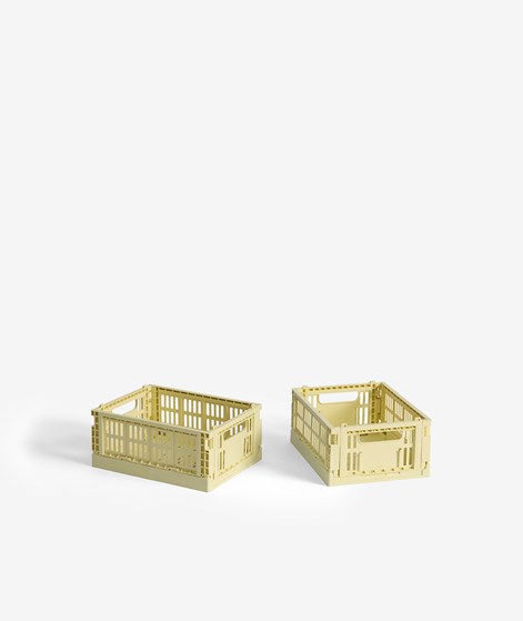 HAY Colour Crate Mini 2er-Set Box Gelb (8 x 13 x 17)