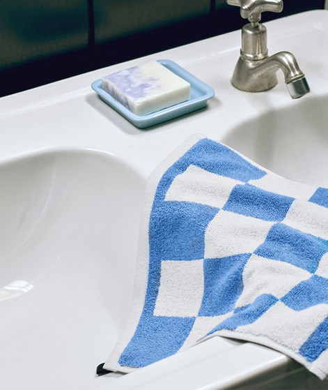 HAY Check (30x30) Waschtuch Blau