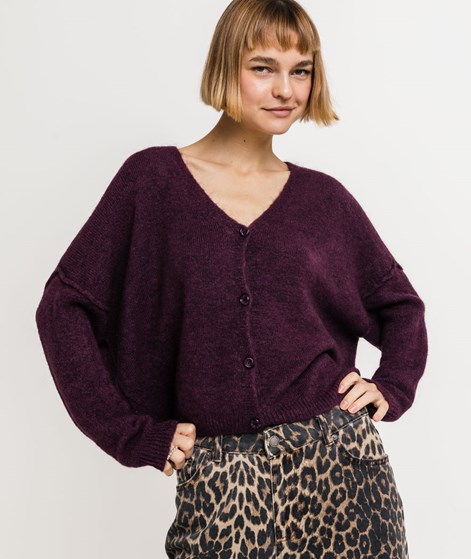 KAUF DICH GLÜCKLICH Cardigan Pflaume