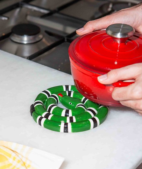 DOIY Snake Untersetzer Grün