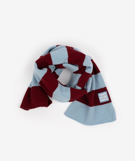 KAUF DICH GLÜCKLICH Schal Bordeaux Hellblau