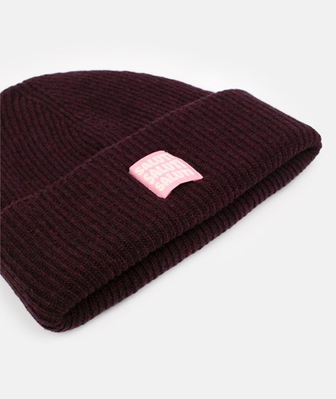 KAUF DICH GLÜCKLICH Mütze Saluti Bordeaux