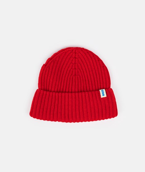 KAUF DICH GLÜCKLICH Mütze Rot aus recycelter Baumwolle