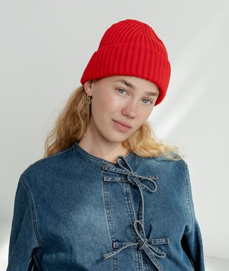 KAUF DICH GLÜCKLICH Mütze Rot aus recycelter Baumwolle